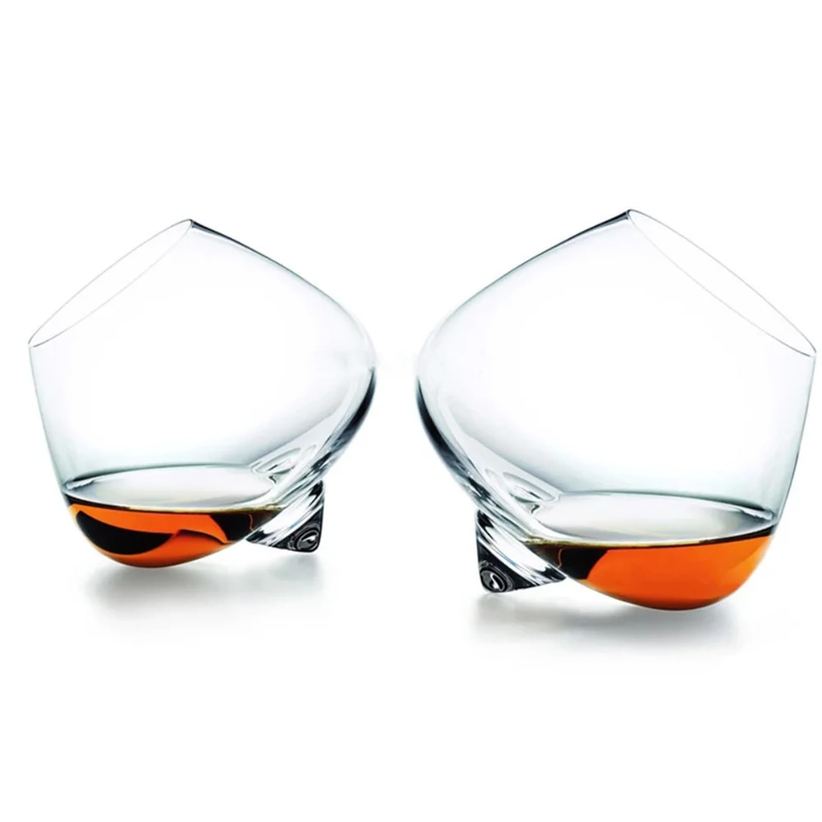 Rotating Whisky Glasses 2-Piece Set, Unique Rotating Crystal Rock Whiskey Tasting Glass, Cool Whisky Glass