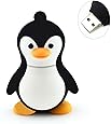 AreTop Flash Drive 32GB Pen Drive USB2.0 Cute Cartoon Miniature Penguin Shape Memory Stick Swivel Thumb Drives for Date Storage Gift for School Students Kids Children Teacher Collegue Employees
