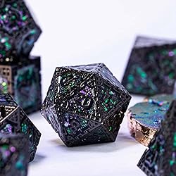 UDIXI Metal DND Dice Set, 7PCS Polyhedral D&D Dice