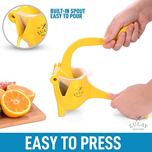 Zulay Fruit Manual Juicer Heavy Duty Juice Press Squeezer with