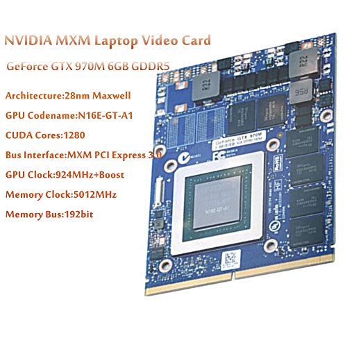 AZrm Gaming Laptop Video Card GeForce GTX 970M GTX970M 6GB GDDR5 192bit Graphics Video Card for MXM VGA Board Upgrade Replacement Kits