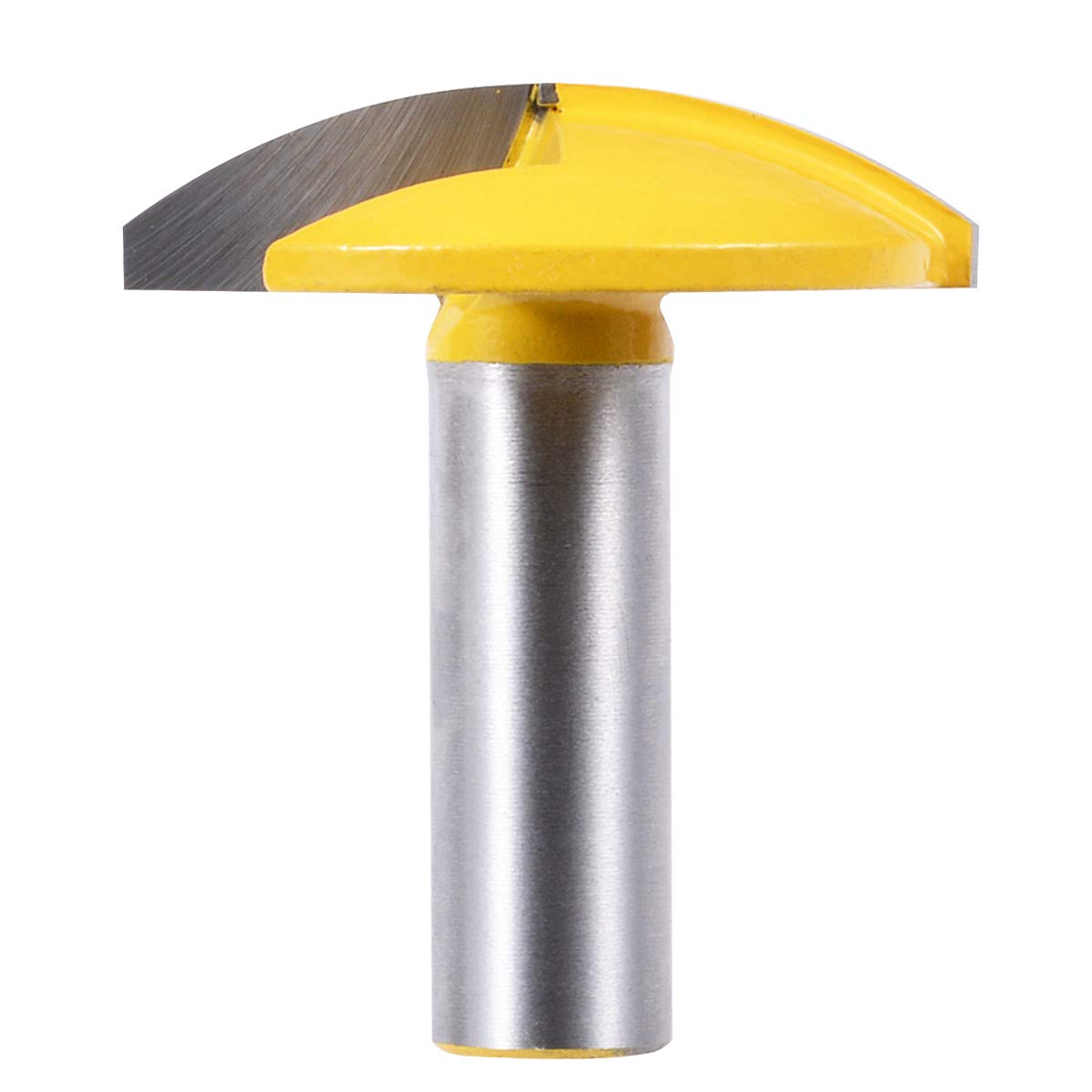 KATUR Horizontal Crown Router Bit, Crown Cap Molding Router Bit, Small Bowl Router Bit with 1/2 Inch Shank (1/2" Shank, 1-3/4" Width, 1.65" Radius)