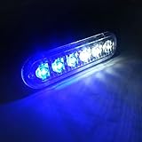 VSLED Universal 6-LED Blue-White Light 16-Flashing Mode Car Truck Warning Caution Emergency Construction Strobe LED LightBar