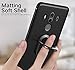 Huawei Mate 10 Pro Case,DAYJOY Unique Design Soft TPU Rubber Silicone Shockproof Case Build-in Magnetic Car dashboard mounting disk and Metal ring Kickstand holder for Huawei Mate 10Pro (BLACK)