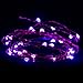 String Lights,Oak Leaf 2 Set of Purple Micro 30 Leds Romantic Rope Lights Battery Operated on 9.8 Ft Long Ultra Thin String Copper with CR2032 Battery For Home Bedroom Party