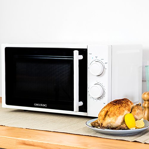 Microondas blanco, input 1200W, output 700W, 20 l, 6 niveles, Cecotec White