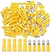 Hilitchi 50Pairs Insulated Male Female Bullet Quick Splice Wire Terminals Wire Crimp Connectors (Yellow, 12-10 Gauge)
