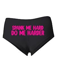 Pink Spank Me Hard Do Me Harder Women's Cotton