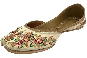 Stop n Style Punjabi Jutti for Women's Traditional Wedding Shoes Handmade Mojari Indian Juti