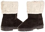 Sara Z Girls Suede Lug Sole Winter Boot With Fold-Over Sweater Cuff (See More Colors & Sizes)
