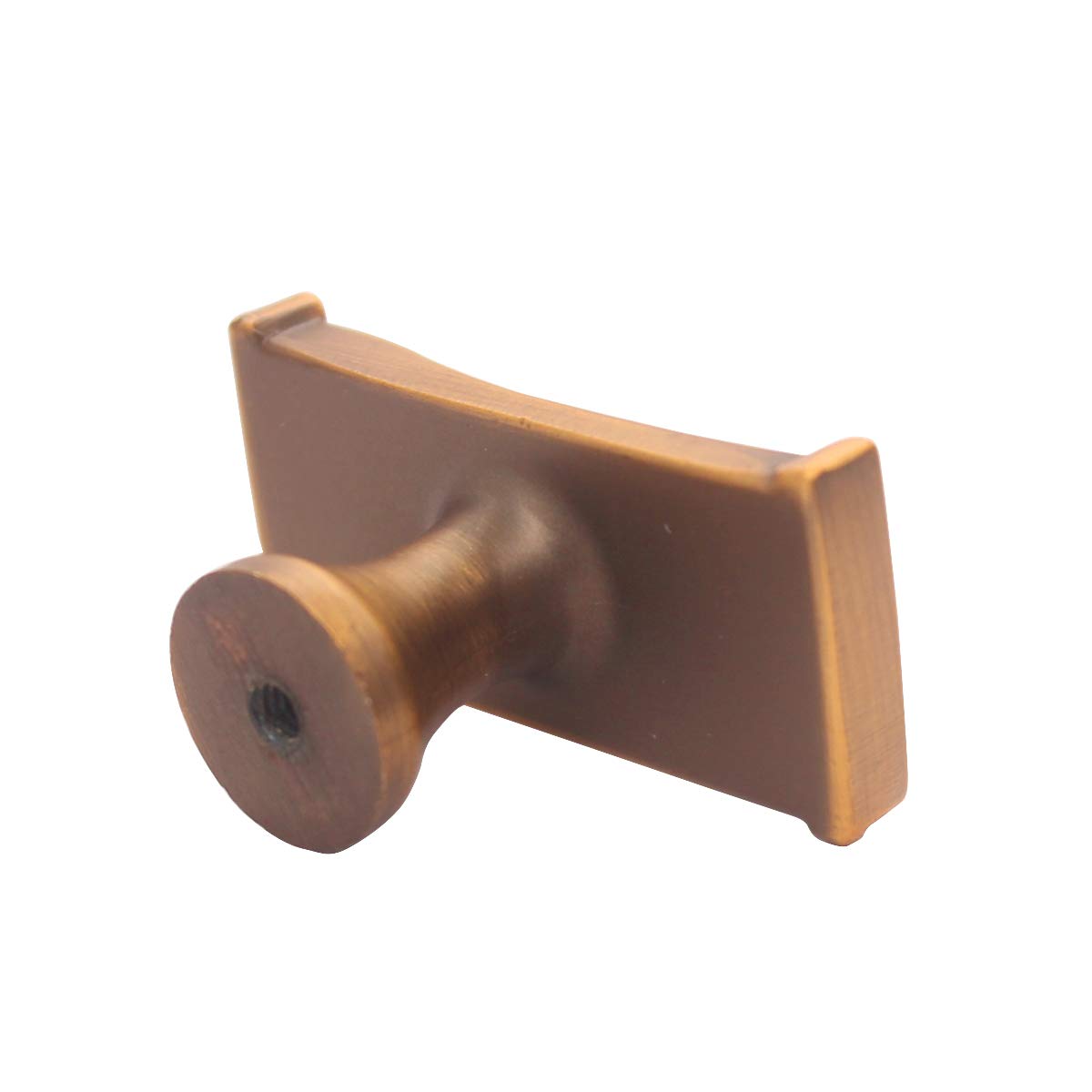 NiceShop16 6 Pack Vintage Style Metal Cabinet Knobs Zinc Alloy Small Rectangle Cupboard Drawer Handles Pulls for Kitchen Cupboard Bedroom Dresser Bathroom Furniture Door (Brown)