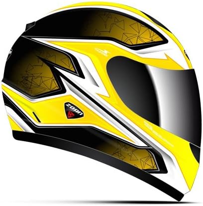 Zoan Thunder Electra Yellow DOT Full Face Street Motorcycle Helmet Youth Medium