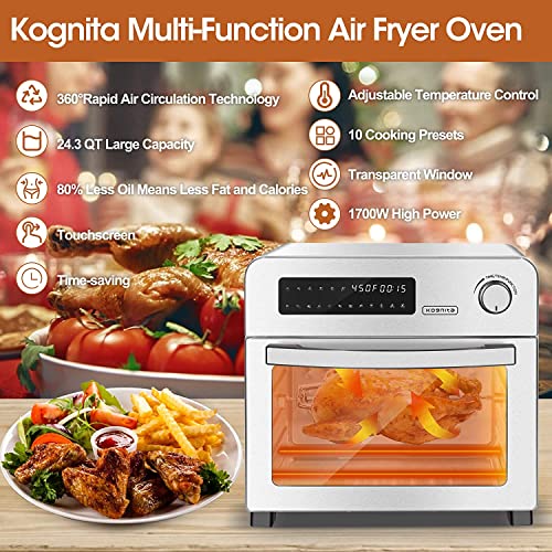 Digital Air Fryer Oven 10in1 Countertop Toaster Oven & Air Fryer