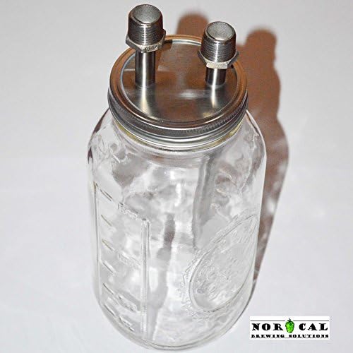 Jaybird CANNING JAR HOP FILTER - 1/2" NPT Male Connections - Kit with Jar