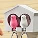 Bhbuy Lover Sparrow Birdhouse Keychain Home Wall Hook Bird Nest Holder Key Ring New (White birdhouse)