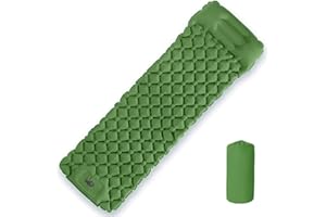 Ultralight Inflatable Camping Sleeping Pad with Built-in Foot Pump,Includes Carry Bag, Upgraded Durable Compact Air Mattress 
