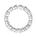 NYC Sterling 4mm Sterling Silver 925 Cubic Zirconia Cz Eternity Engagement Wedding Band Ring