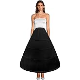 Kryozent Women's 4 Hoop Skirt Crinoline Petticoat A-Line Underskirt Bridal Bridesmaid Ball Gown for Full Length Wedding Dress