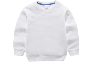DCUTERQ Boys' Crewneck Thin Sweatshirt Girls Sport Long Sleeve Cotton Pullover Tops Kids Toddler Solid T-Shirt