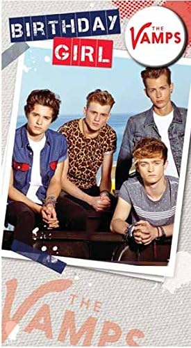 The Vamps"Girl" Birthday Card with Badge