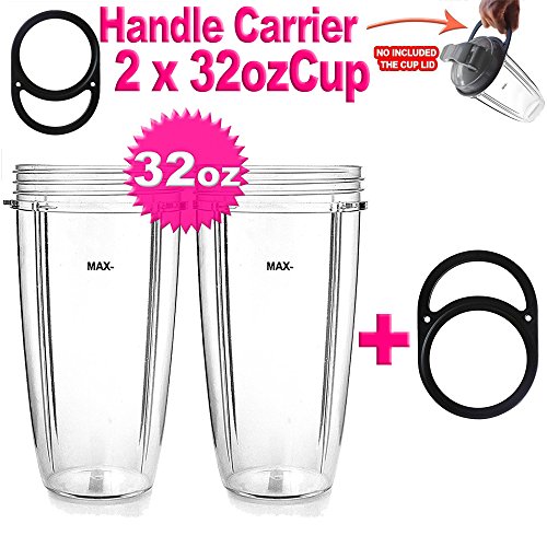 2 PACK CUP-EXTRA LARGE-HUGE 32 OZ FOR NUTRIBULLET 600W 900W