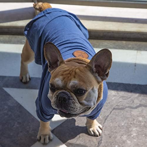 Impawsters Dog Dresses Fashion Clothes T-Shirt for Anniversary Party and Return Gifts Navy Blue Tee Small Size 10