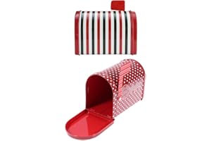 Angoily Kids Mailbox Mini Tinplate Mailbox Christmas Ornament Letters to Santa Hanging Tree Decor Holiday Party Favor Box 6.14X4.4X7.4 Inches