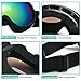 Odoland Kids Ski Goggles, Snowboard Goggles for Youth Skiing Age 8-16, Snow Goggles S2 Double Lens Anti-Fog UV400 Protection, Black Frame Color Lens VLT 24%