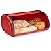 Polder Premium Retro Style, Large-capacity, 18/8 Steel Bread Box, Measures 17