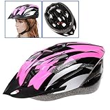 Dcolor Cycling Bicycle Adult Bike Handsome Carbon Helmet with Visor Pink Head Circumference 54-65cm/ Head-width Below 16cm