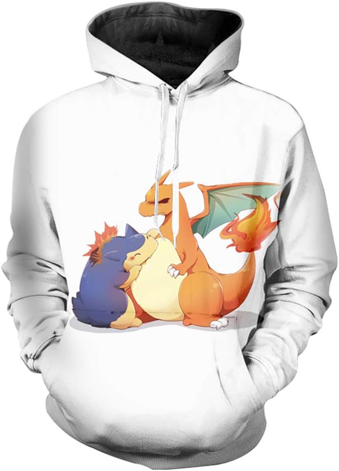 Jonyn Unisex 3D Print Sweaters Pullover Sweatshirt Hoodie for Men Women Spitfire Dinosaur S-3XL