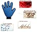 Pet Massage & Grooming Comb | Dogs Brushes Deshedding Tool | Small Medium Large Dog Table Hair Remover Brush | Dog TV Fur Removal Magic Glove | Touch Hair Glove Gifts | Pet Hair Lint Remover (Glove)