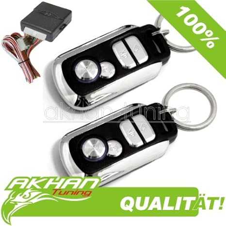 Akhan 100F09 - Funkfernbedienung für vorhandene original Zentralverriegelung, mit 2 Handsender geeignet für pneumatische, ele