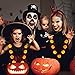 FLY2SKY 2PCS Halloween Party Favors Necklace jack-o'-lantern Halloween Light up Toys Decorations LED Pumpkin Necklace