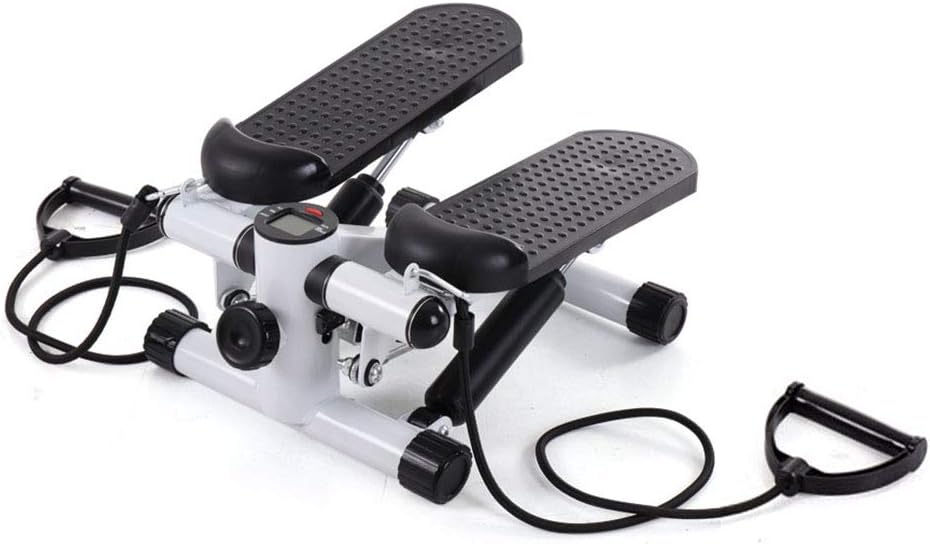 GFEI Aerobic Fitness Exercise Machine,Upgraded Quality Steel, Easy Under Desk Workout, Digital Display, Resistance Band(black)