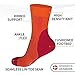 DANISH ENDURANCE Merino Wool Light Hiking Socks 1-Pack for Men, Women & Kids, Trekking, Made in EU, Short-Crew, Breathable (Orange/Fuchsia, US Women 5-7 // US Men 3.5-6)