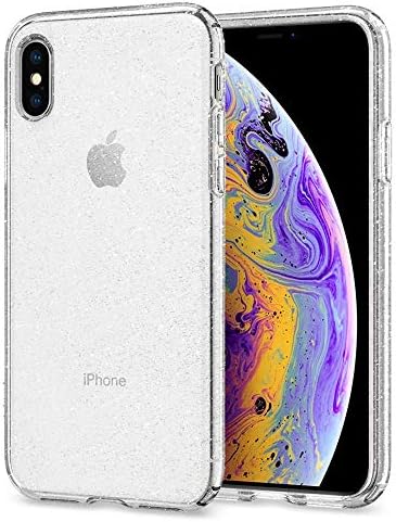 Spigen Liquid Crystal Designed for Apple iPhone X Case (2017) - Glitter Crystal Quartz (Renewed)