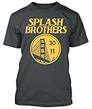 Splash Brothers Shirt Golden State Stephen Curry Klay Thompson Warriors Basketball Bros (Charcoal Gray, L)