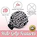 Attractive Hand-Crafted Hair Holder: Bun Maker, Clip and Grip for Thick and Thin Hair. 2 Uniquely Hand-Painted Pieces.