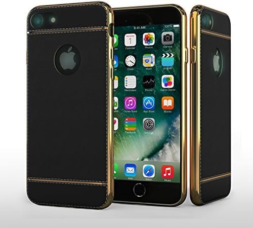 Black iPhone7 Waterproof iPhone Case- Minimalist, Slim Fit, Shock- Absorbing Smart Protection Case for Apple iPhone 7- Flexible Slide-Proof, Anti-Drop Silicone iphone 7 Cover ( A07 New)