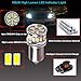 HSUN BAX9S H6W LED Bulbs,High Power 20LED SMD3014 Chip 880LM Extremely Bright Bulbs with Canbus for Dome Reading Light and Indicator,2 Pack,6000K White