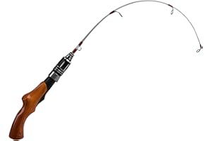 Ice Fishing Rod Portable Ultralight Spinning Rod Mini Ice Fishing Pole Winter Ice Fishing Gear for Panfish Crappie Bass Trout