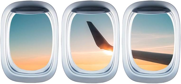 Amazon Garneck 3ピース偽窓ステッカークリエイティブ3d飛行機窓組み合わせ飛行機翼偽風景窓壁ステッカー用ホーム壁の装飾 ウォールステッカー オンライン通販 Amazon Garneck 3ピース偽窓ステッカークリエイティブ3d飛行機窓組み合わせ飛行機翼偽風景窓壁ステッカー用ホーム壁の装飾 ウォールステッカー オンライン通販
