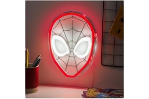 Spiderman Wall Mountable LED Neon Light Officially Licensed Marvel Accent Light for Boys and Girls Bedroom or Man Cave, Super