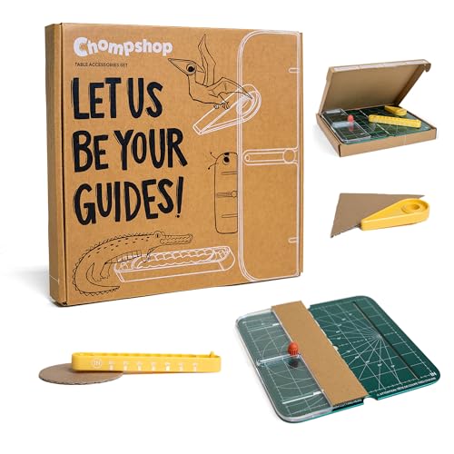 ChompSaw Accessory Set | Fence, Circle-Cutting Tool & Angle Guide | Precision Attachments for Cardboard Crafting & STEM + STEAM Learning