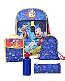 Mickey Mouse Backpack Combo Set - Disney Mickey Mouse 5 Piece Backpack School Set