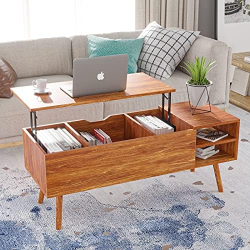 amzdeal Modern Lift Top Coffee Table with Larger Hidden Compartment