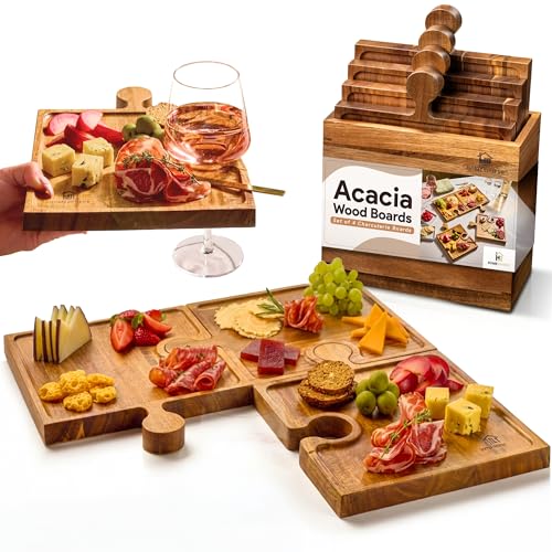 Homesphere Wooden Charcuterie Boards, Appetizer Tray for Parties & Cutting Board with