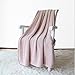 Simple&Opulence Flannel Fleece Velvet Plush Throw Blanket, 50x60 Inch, Lightweight Winter Warm Fluffy, Cozy, Fuzzy, Ultra Soft All Season for Bed/Couch/Sofa-Blush Pink