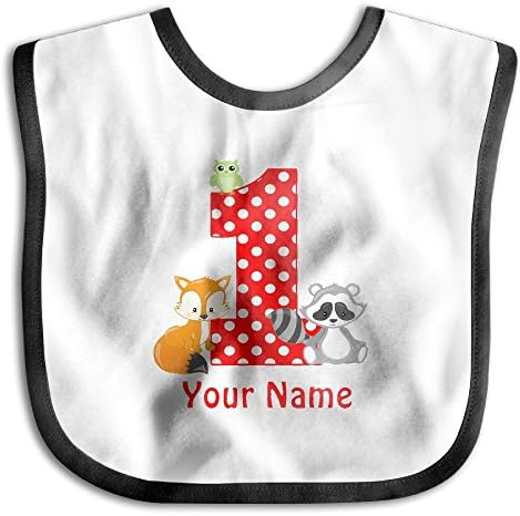 Baby 1st Birthday Woodland Animals Personalized CowWaterproof Bibs The Baby Bibsgirl Teething Bibs